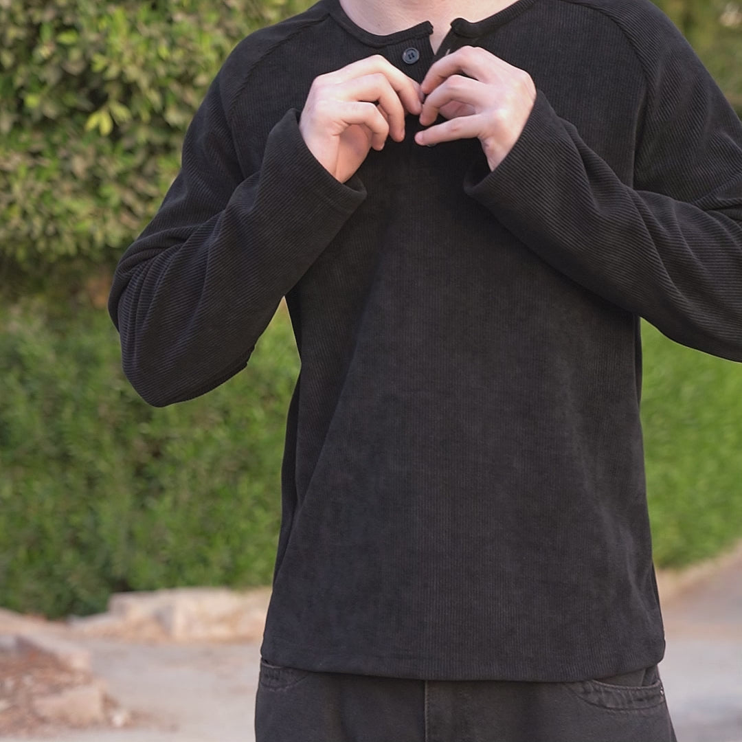 Velvet Henley Shirt